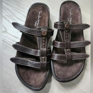Genuine Leather Sandals Sandalistas By Aetrex Size 9